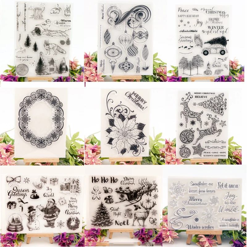 NCraft прозрачные наклейки Рождественский альбом Бумага ремесло прозрачный штамп