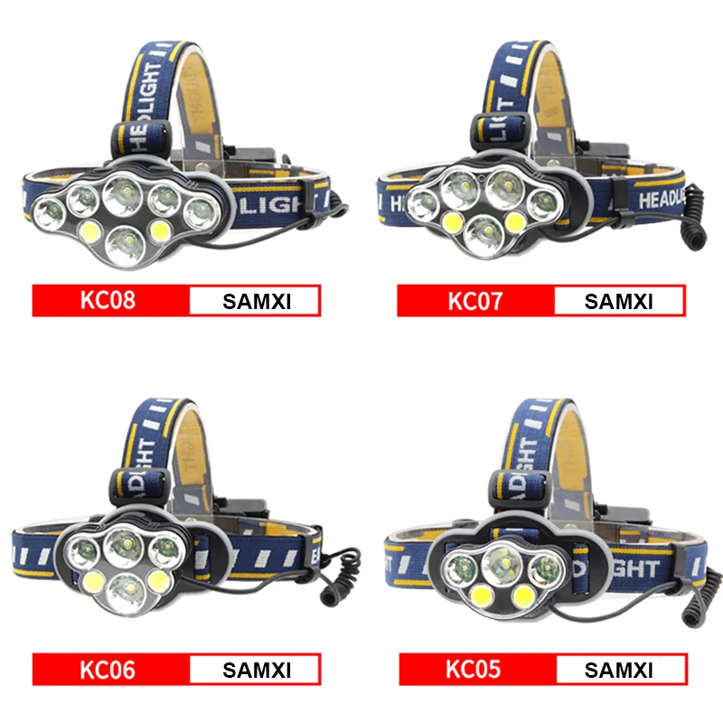 Налобный фонарь перезаряжаемый светодиодный водонепроницаемый 5/6/7/8 | Лампы и