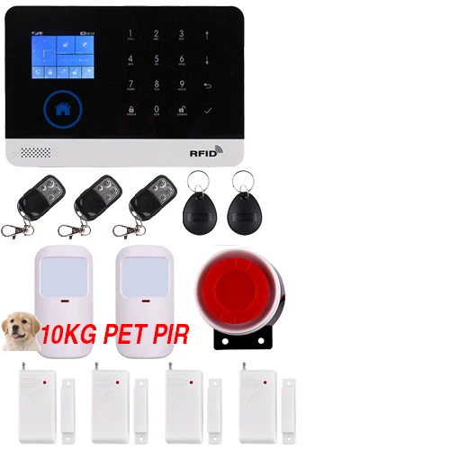 Option3 Беспроводная домашняя охранная Wi-Fi GSM GPRS Сигнализация приложение пульт дистанционного управления RFID карта Arm Disarm EN RU ES PL DE переключаемый - Цвет: Option3