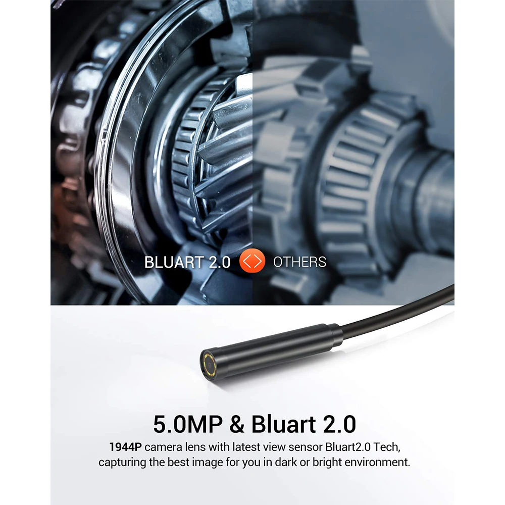 DEPSTECH 4.5&quot IPS Screen Endoscope 2MP 5MP 1944P HD Industrial Borescope Inspection Pipe Drain Sewer Duct Snake Camera 32GB |