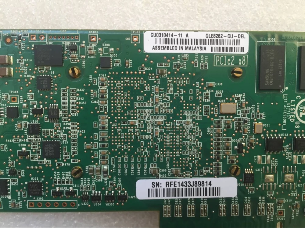 Двухпортовая сетевая карта DELL QLOGIC QLE8262-CU-DEL 10 ГБ-P11VC для POWEREDG | Компьютеры и офис