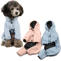 waterproof dog hoodie coat breathable four legs pet clothes reflective dogs raincoat soft pet dogs apparel dog clothes