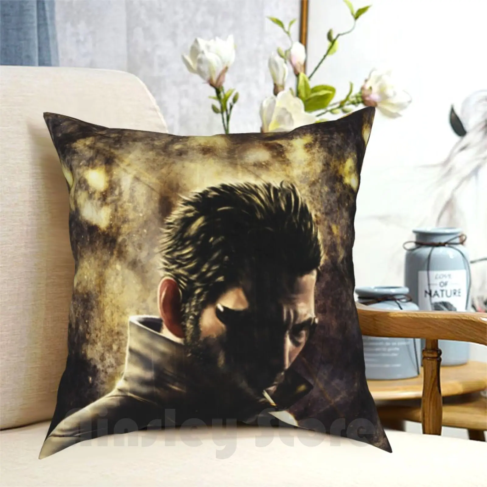 

Ex-Adam Jensen Pillow Case Printed Home Soft DIY Pillow cover Adam Jensen Ex Games Fanart Portrait Ex Mankind Divided Ex