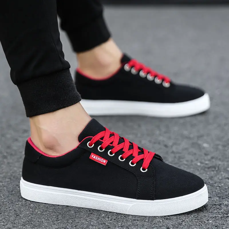 

Men Shoes Men Casual Canvas Shoes Fashion Lightweight Lace Up Sneakers Summer Breathable Men Flats Shoes Male Footwear d42