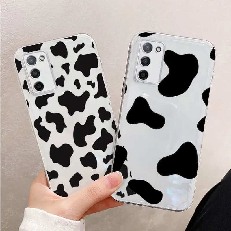 

Cow print pink Phone Case Transparent For OPPO FIND A 1 91 92S 83 79 77 72 55 59 73 93 39 57 X3 RealmeV15 RENO5 pro PLUS