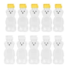 5 детских бутылок для воды, сдавливаемые милые Мультяшные медведи, бутылка для молока, чая, сока, портативные, не разливаются, прозрачные пластиковые контейнеры для питьевой чашки