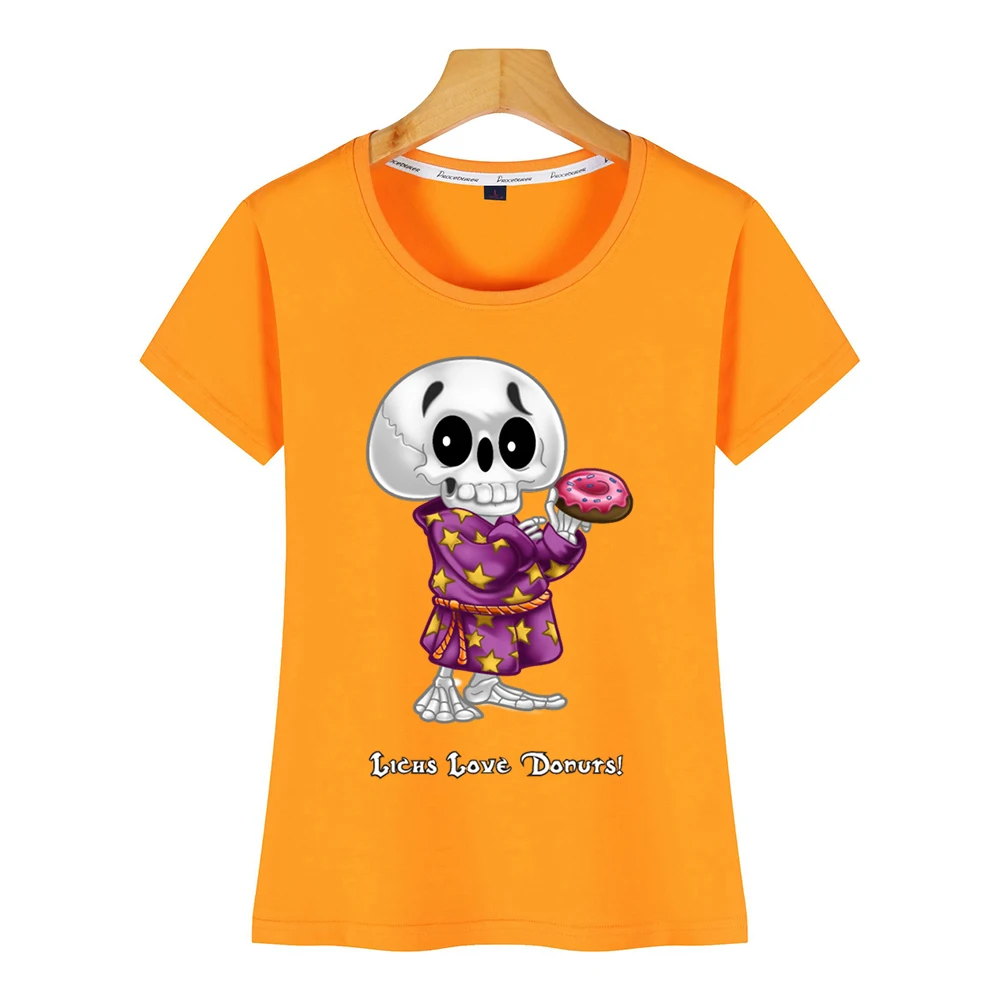 Топы Футболка Для женщин Lichs любовь пончики s органический комиксов надписями