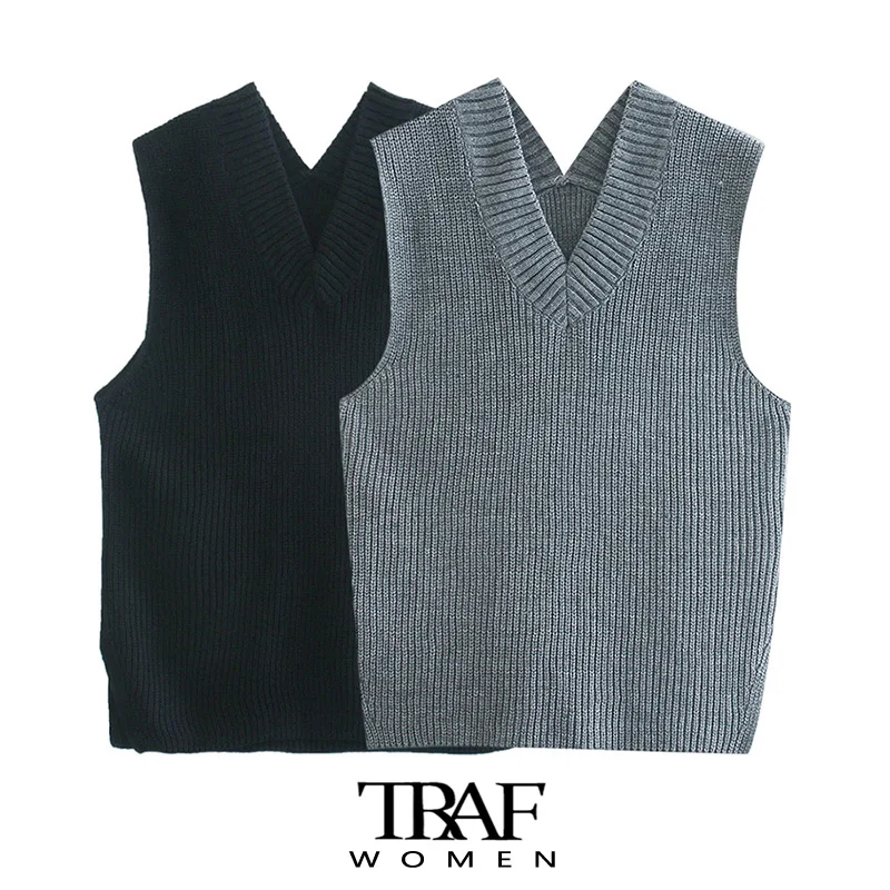 

Женский трикотажный жилет в рубчик, без рукавов