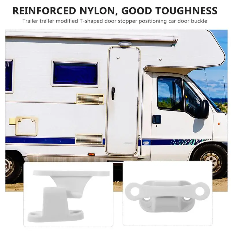 

2pcs Door Retainer Kit T Shape Door Stop Retaining Catch Holder for Camper RV