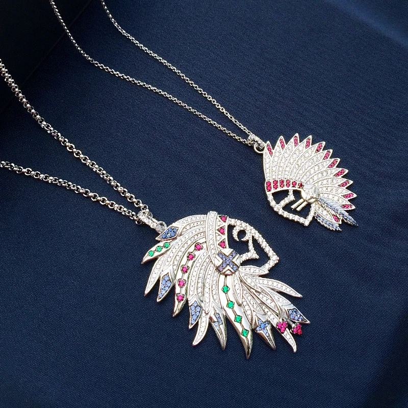 

collar indio de plata de ley s925 para mujer, estilo multi-tribal, luz francesa de lujo, cadena de suéter de longitud media, reg