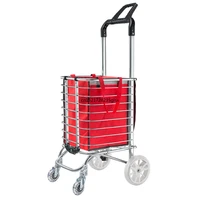 shopping cart climb stairs hand cart home trailer folding trolley car pull goods shopping cart portable small cart
