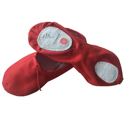 4055 Red Child Парусиновые тапочки на плоской подошве; цвет розовый, красный, черный; балетки для сальсы; обувь для девочек; обувь для занятий йогой; тапочки на плоской подошве; балетки; Танцевальная обувь для маленьких детей - Цвет: 4055 Red Child