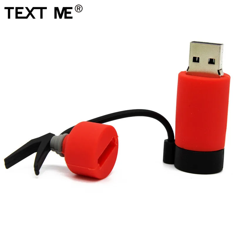 TEXT ME мультфильм Мини Огнетушитель usb2.0 4 ГБ 8 ГБ 16 ГБ 32 ГБ 64 ГБ флеш-накопитель USB флеш-накопитель креативный флеш-накопитель