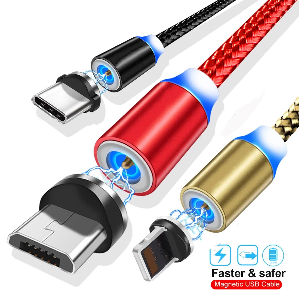 Магнитный Micro-USB кабель для передачи данных для iPhone 11 samsung для быстрой зарядки и передачи данных провод шнур магнит Зарядное устройство Тип usb C 3 м кабель для мобильного телефона