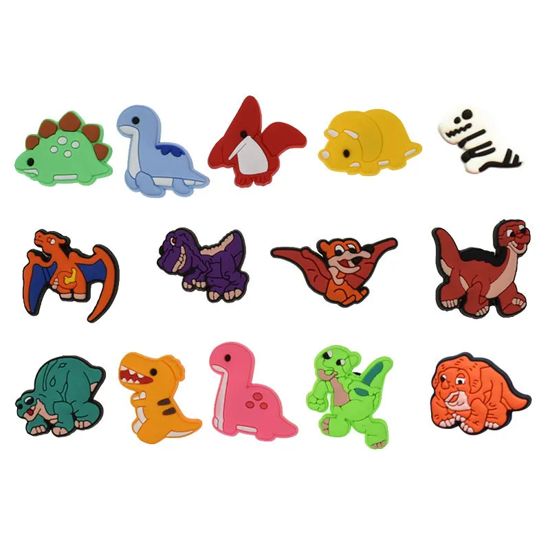 

Hole Slippers Shoe Buckle Chars Croc decoration Designer Accesoire Dinosaur Earth DragonGarden Shoe Decoration Fit Kid Gift