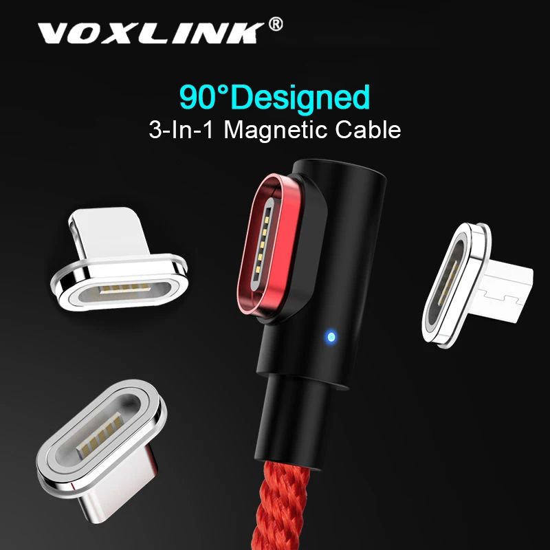 Магнитный кабель VOXLINK Micro usb Type C адаптер для быстрой зарядки телефона магнитное