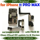 Материнская плата без идентификационной учетной записи для iPhone 11 Pro MAX, материнская плата с полными чипами, поддержка обновления IOS, 4G Lte Wcdma Gsm сеть