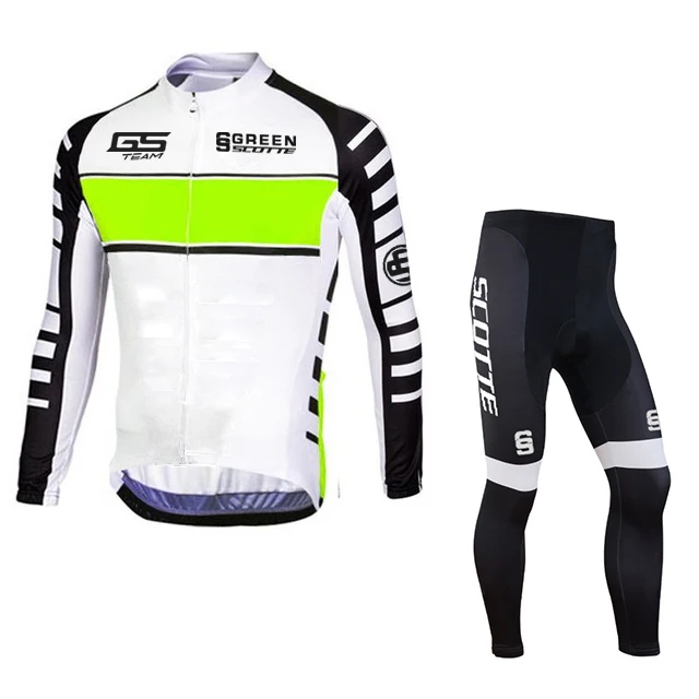 

2021 New GS Scotte Cycling Jersey Spring Long Sleeve Men Bicycle Clothing Breathable Outdoor Riding Bike MTB Clothing Set