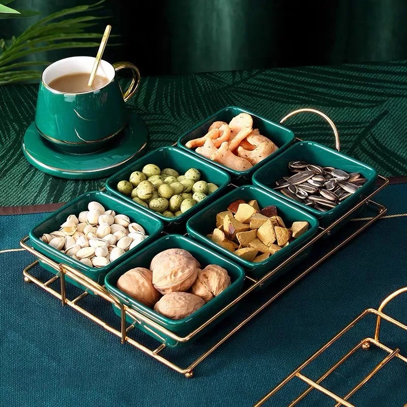 Скандинавская керамическая тарелка для закусок модная простая домашняя посуда