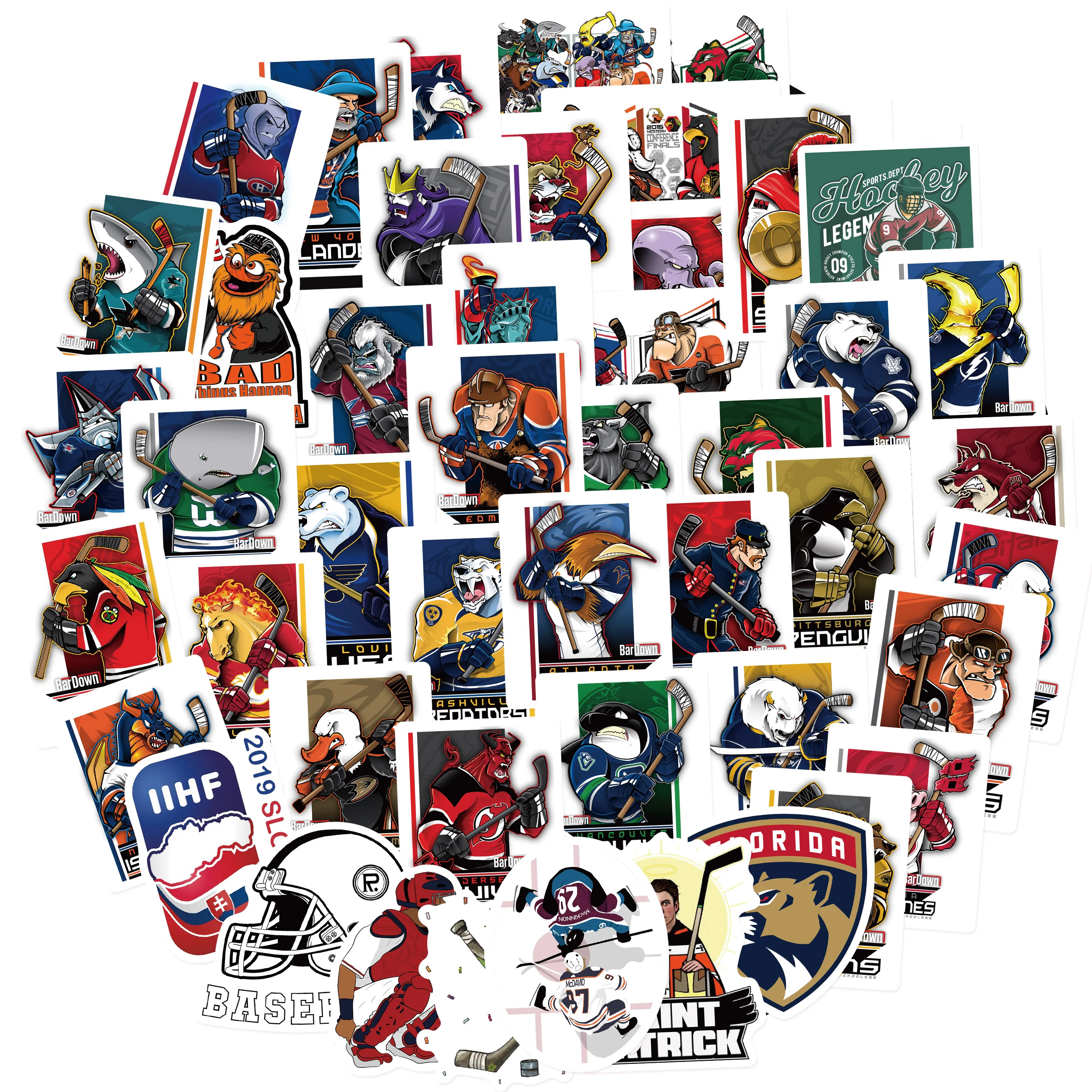 

10/50PCS Ice hockey series Stickers Guitar Laptop Phone Fridge Skateboard Travel Luggage Graffiti Sticker Kid Toy