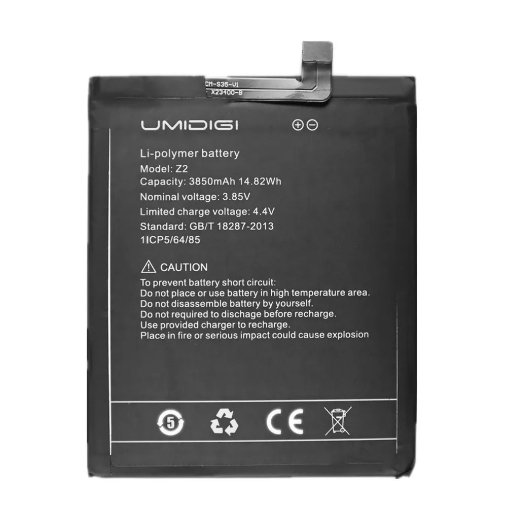 Bater&iacute;a 100% Original para UMI UMIDIGI Z2, bater&iacute;a de alta calidad con herramientas y n&uacute;mero de seguimiento, 3850mAh-2
