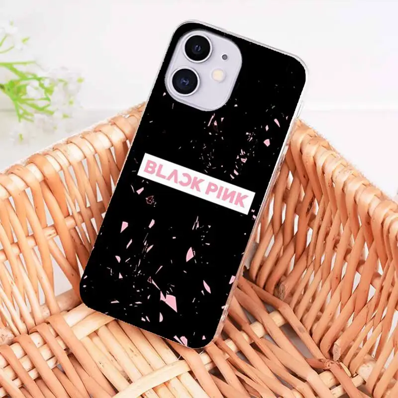 Чехлы для телефонов Kpop Idol черные розовые прозрачные чехлы Iphone 11 12 Pro Max Xr X Mini 7 8 PLUS