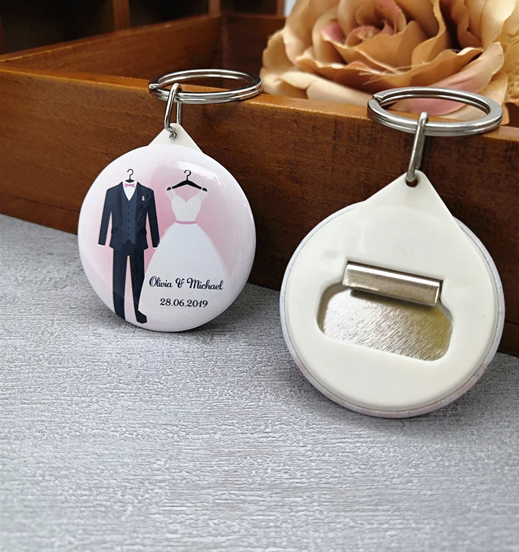 Бесплатная доставка 50 шт. брелок свадебные подарки и Персонализированные