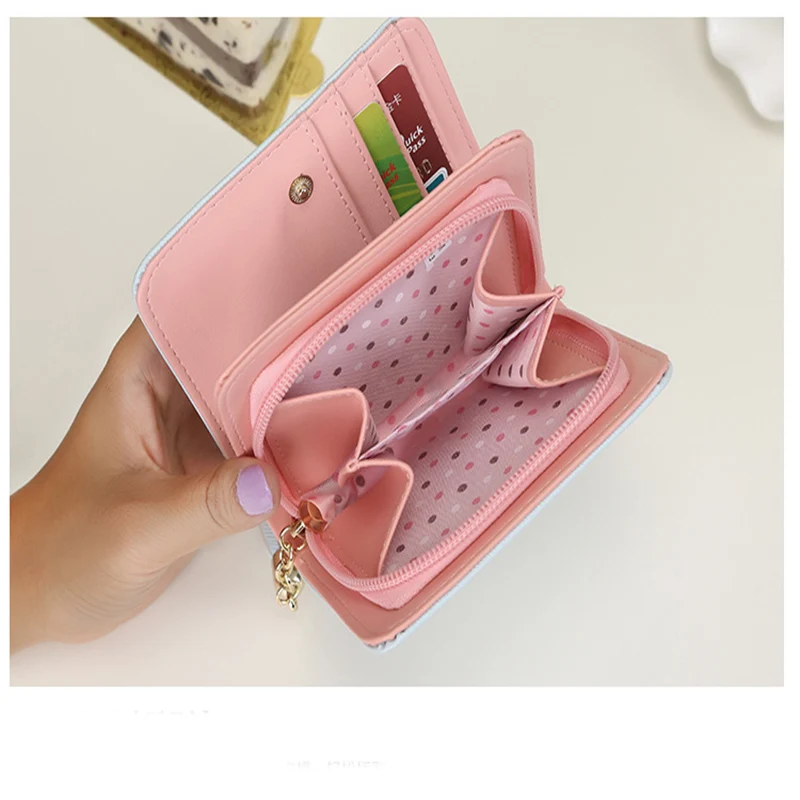 Новый женский кошелек с кисточкой короткий кожаный мини для монет