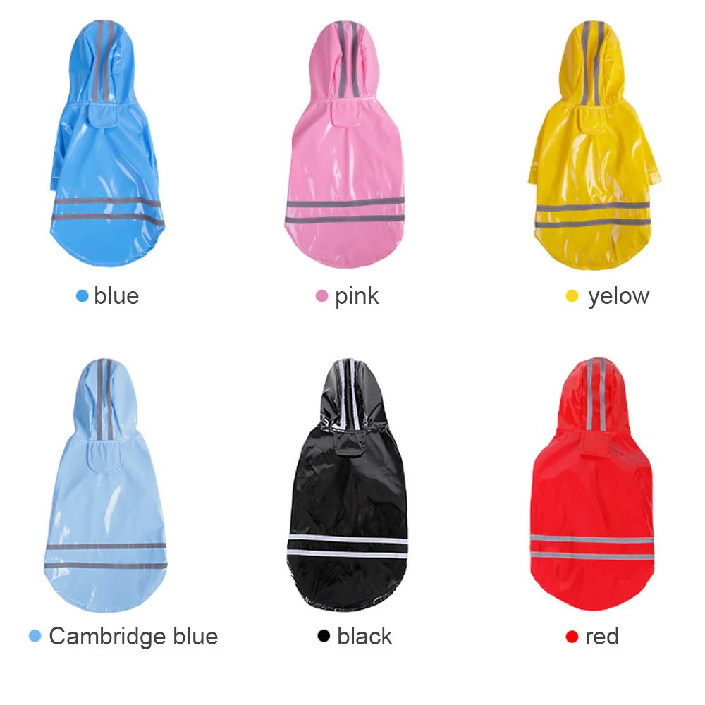 Дождевик из ПУ кожи для домашних животных светоотражающая одежда маленьких и