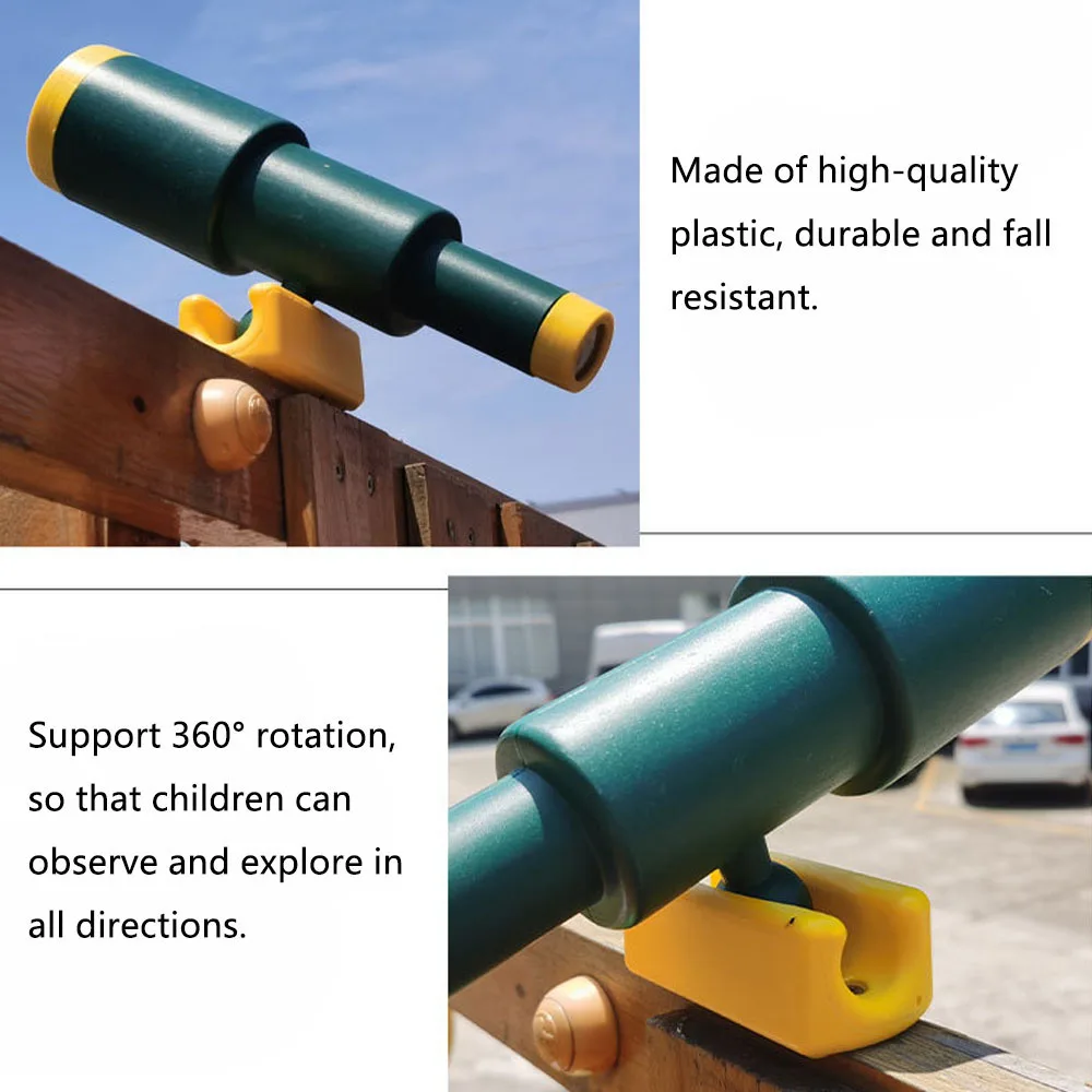 

Monocular Telescope for Kids Portable Telescope 360 Degree Rotation Game Prop for Outdoor Playhouse Backyard Swing Set