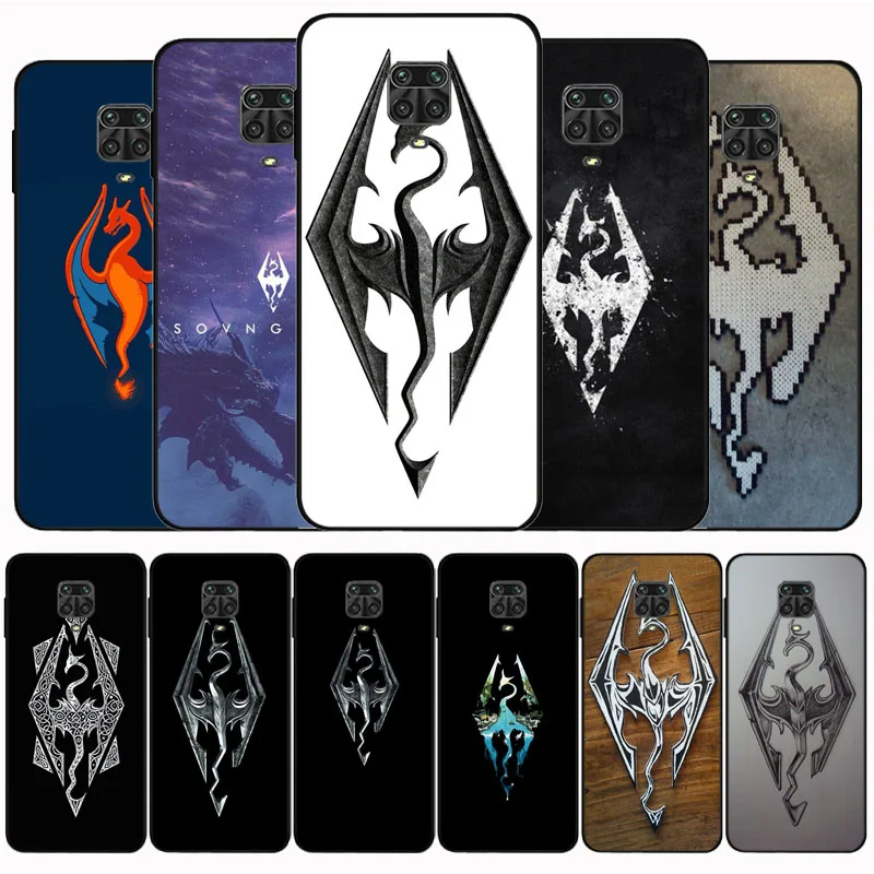 Чехол для телефона с логотипом Skyrim черный силиконовый чехол Redmi 5Plus 7A 8A 9A 6Pro 9T 10X