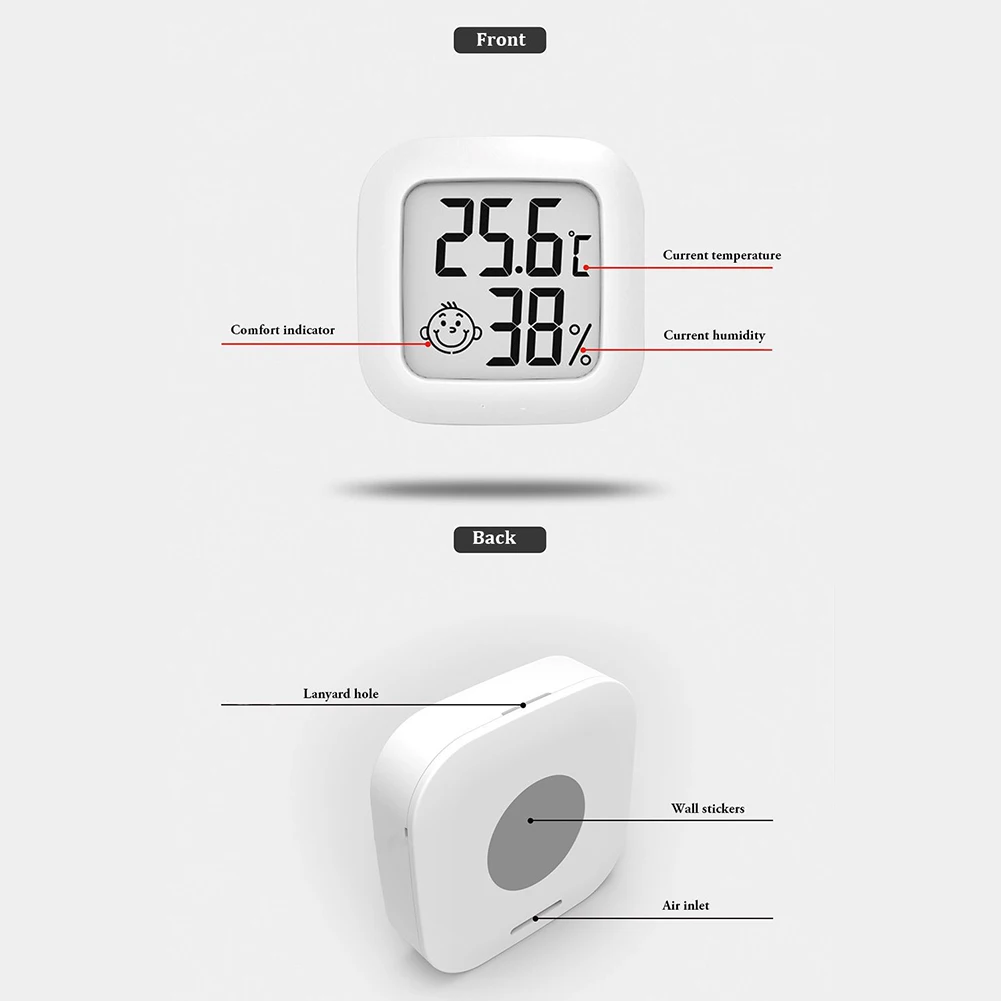 Цифровой гигротермограф измеритель температуры и влажности в помещении удобный