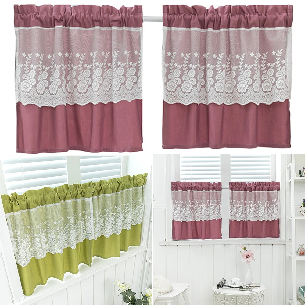 

Kitchen Curtain Modern Door Window Screening Drape Decoration Polyester