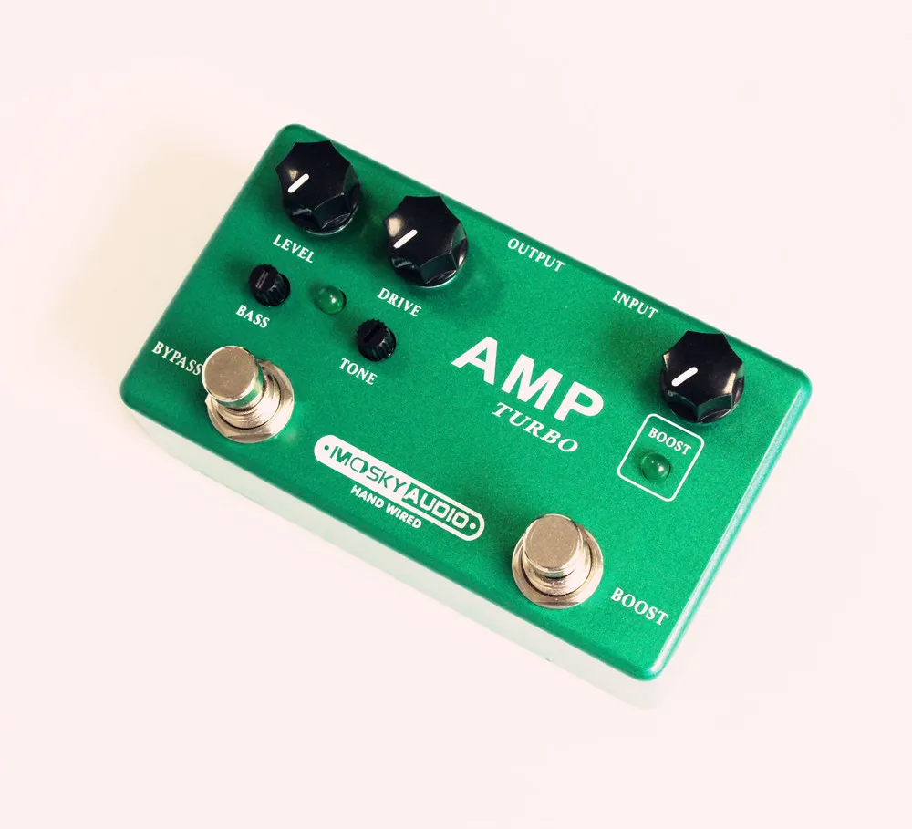 Гитарный эффект MOSKY AMP TURBO 2-в-1 Классическая Педаль Overdrive настоящий обход полностью