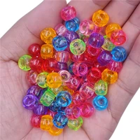 40pcs 9mm big hole acrylic beads spacer beads for jewelry making handmade diy charms bracelet necklaces