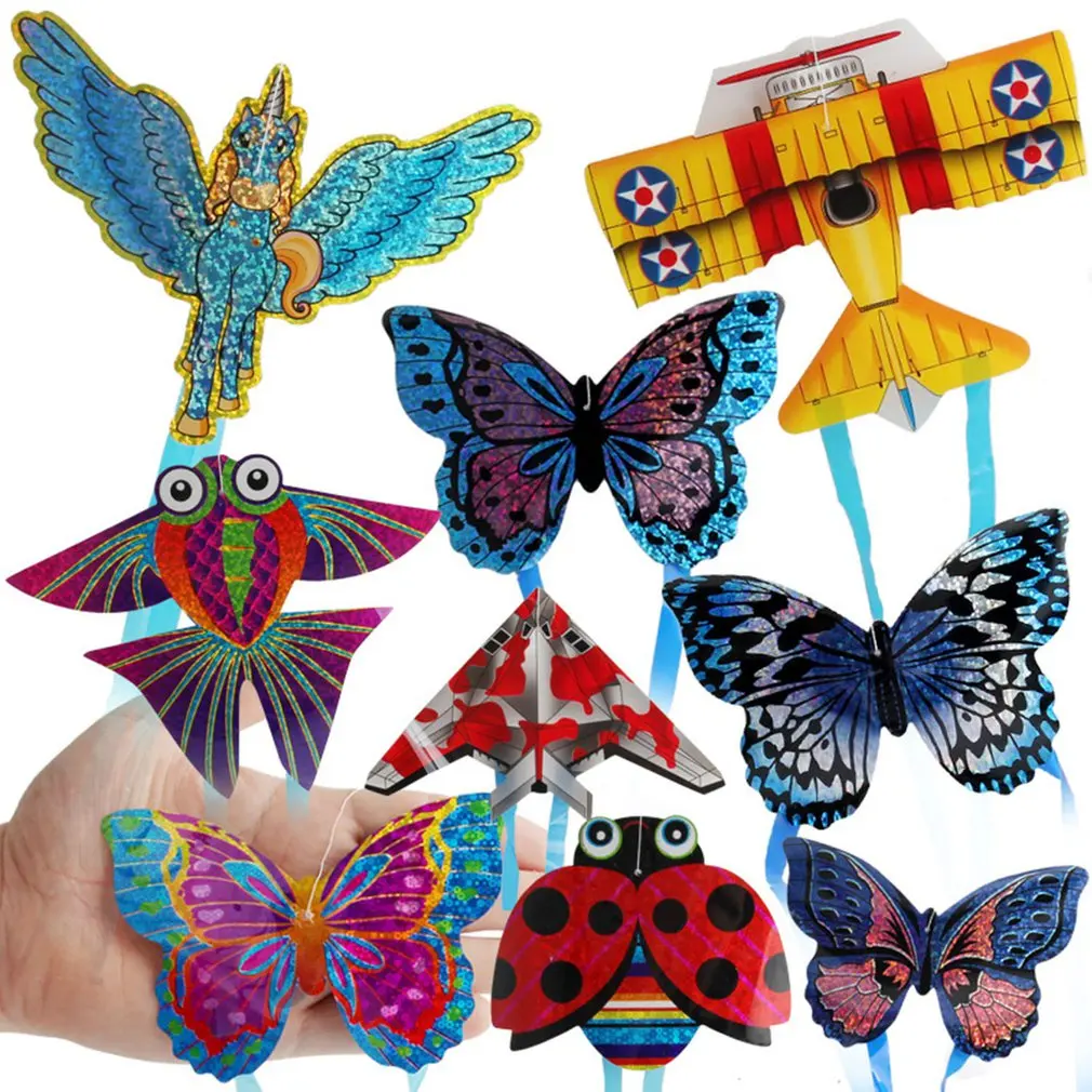 

Mini Size Early Educational Butterfly Insect Pegasus airplanes Mini Kite Toys Kids Outdoor Parent-child Interactive Toy HOT