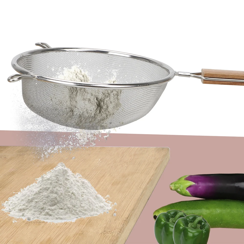 

Масляный дуршлаг, ручной сетчатый кухонный инструмент, сито для муки, сетчатый фильтр из нержавеющей стали для мелких продуктов