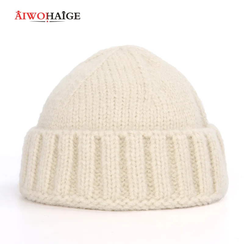 2019 утолщенная шапка зимняя женская теплая вязаная хип-хоп унисекс