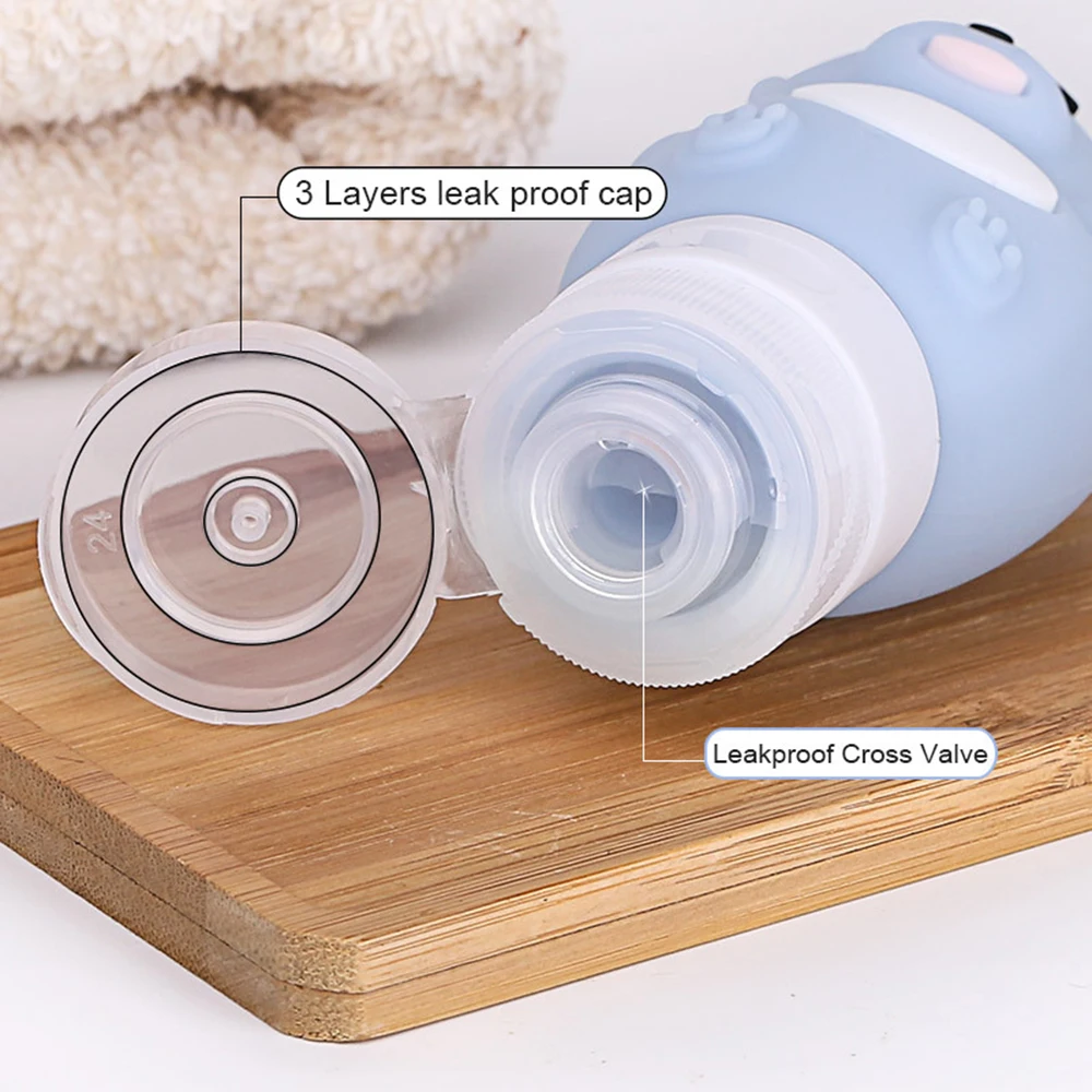 

1Pcs Travel Bottle Silicone Sub-bottle Traveling Set Cute Mini Japanese Explosion Models Cosmetics Tools Shower Gel Empty Bottle