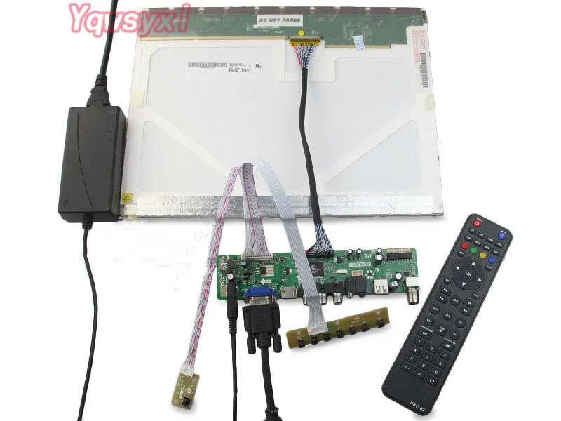 Yqwsyxl плата управления + DC 12 В 3A адаптер питания комплект для LTN154X3 ТВ HDMI VGA AV USB