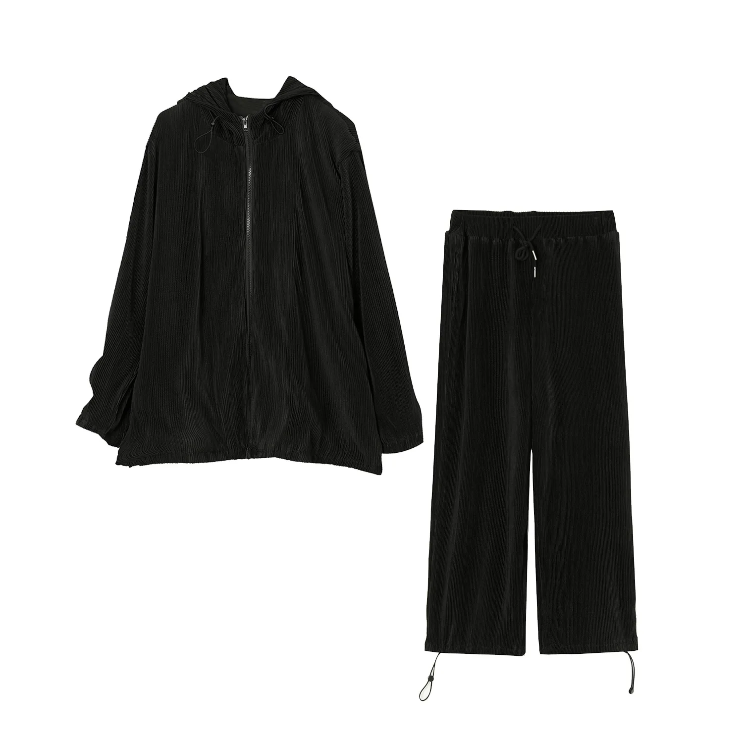

MTL men's clothing autumn 2021 new Korean versatile hooded pleated casual suit for men