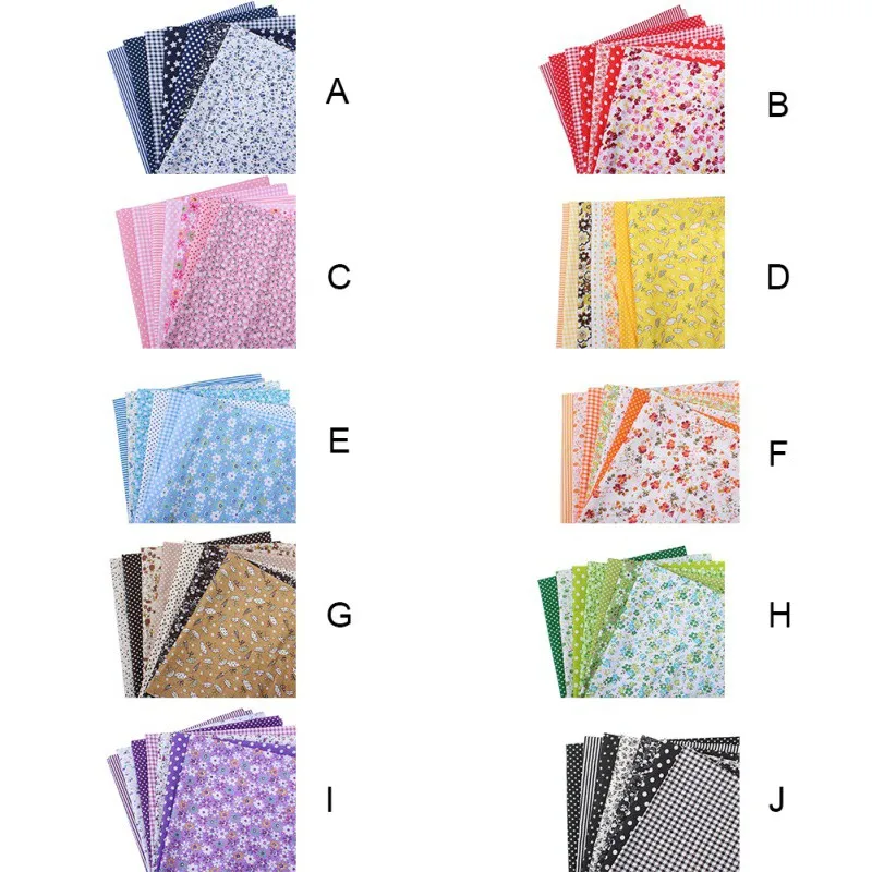 7 шт DIY ассорти шаблон цветочный принт Лоскутная хлопковая ткань для рукоделия