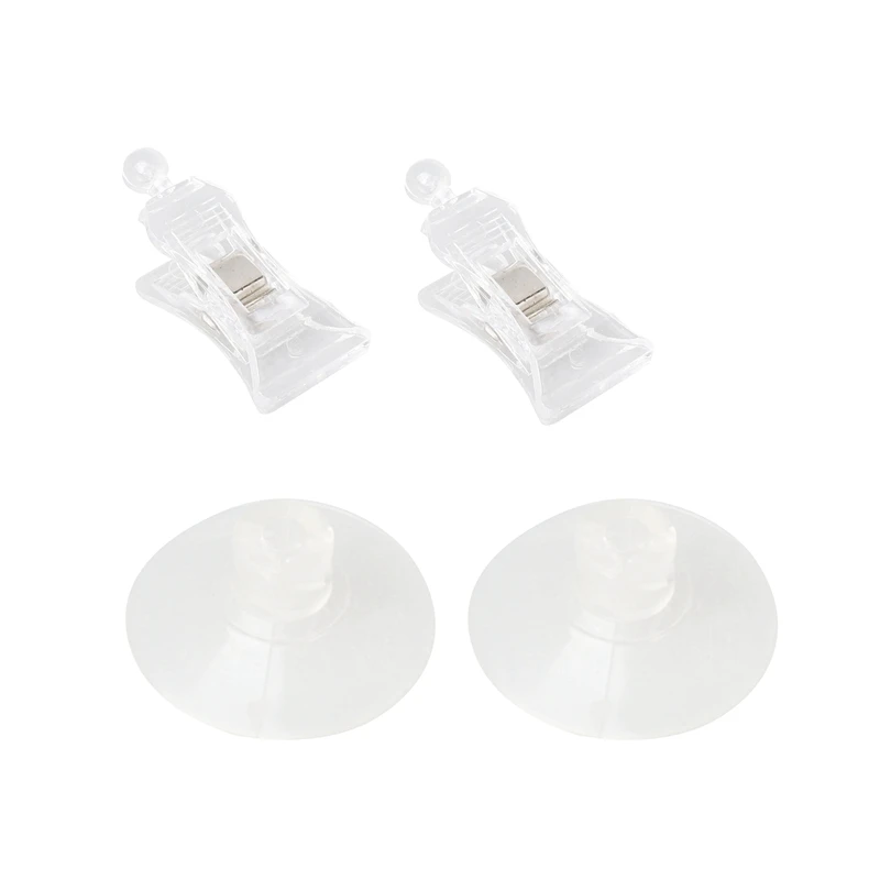 

2 PCS 47mm Clear Plastic Wall Suction Cup Clip Clamp