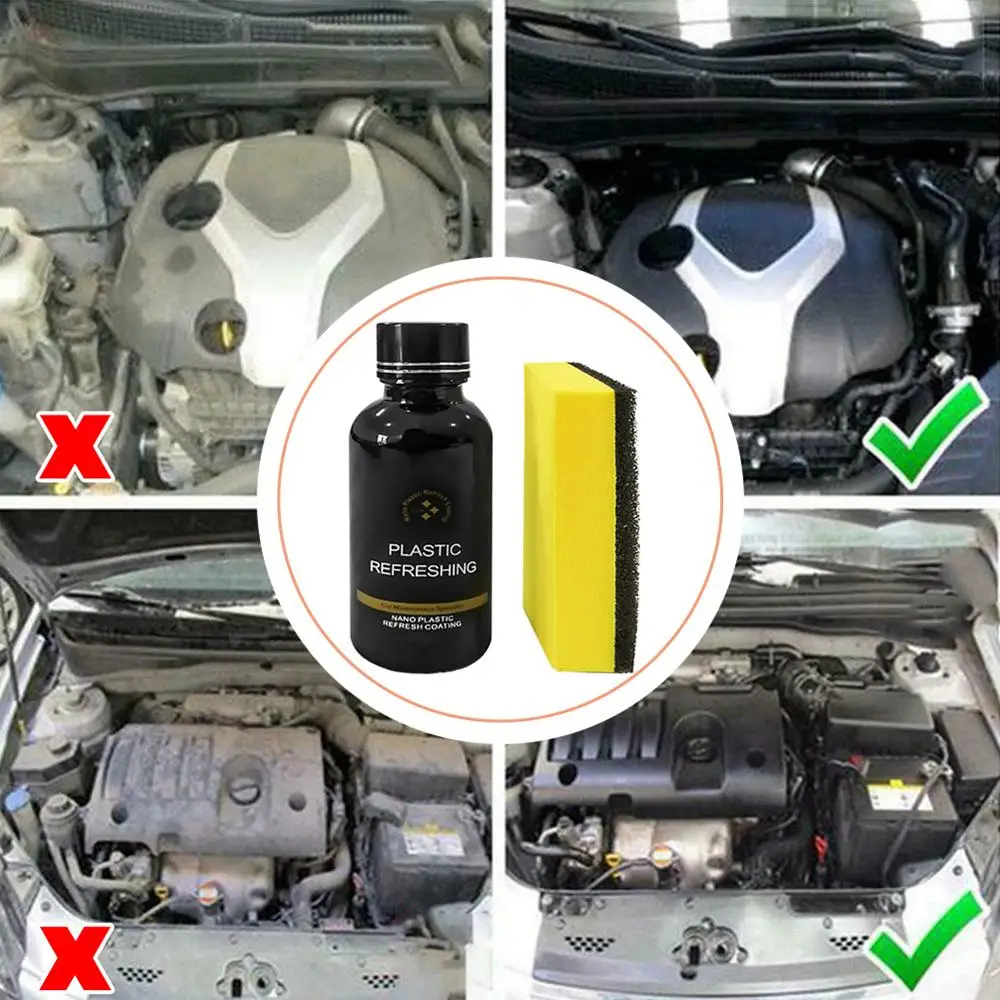 

Hot 30ml Car Plastic Parts Retreading Agent Instrument Panel Agent Automotive Interior Cleaning