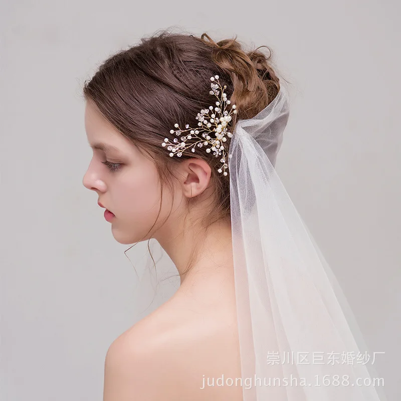 

Le Liin Handmade Bridal Hair Comb Gold Bridal Headpiece Wedding Hair Accessories Hair Vine