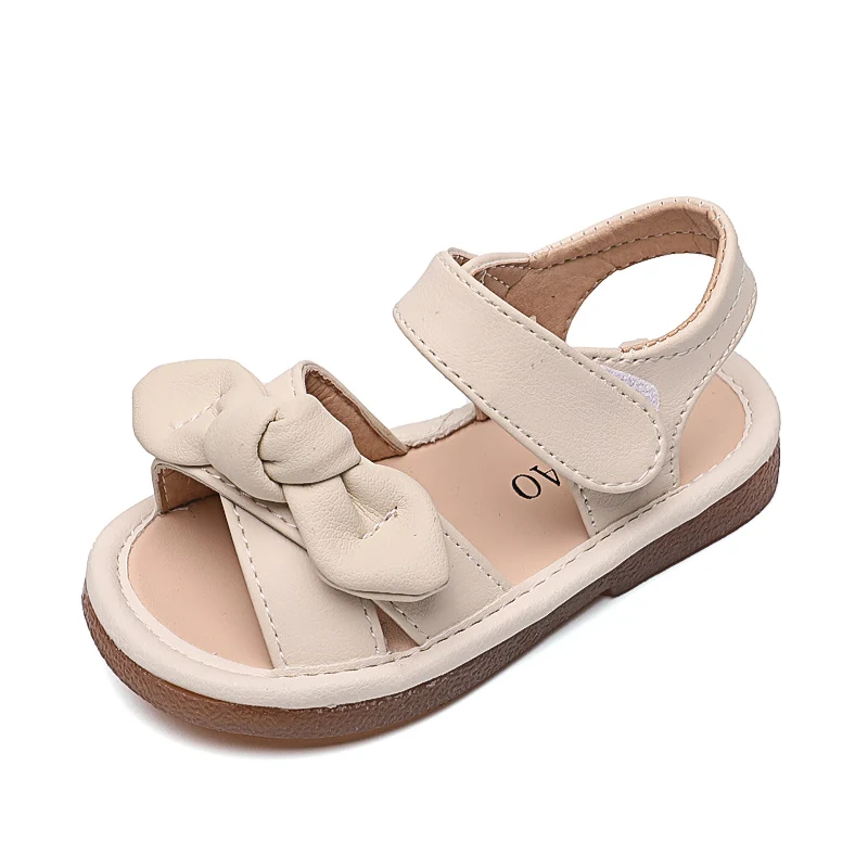 

Girls Sandals Classic Sweet Princess Children Beach Shoes 2022 Summer High Quality Soft Children Kindergarten Sandals Bow-knot