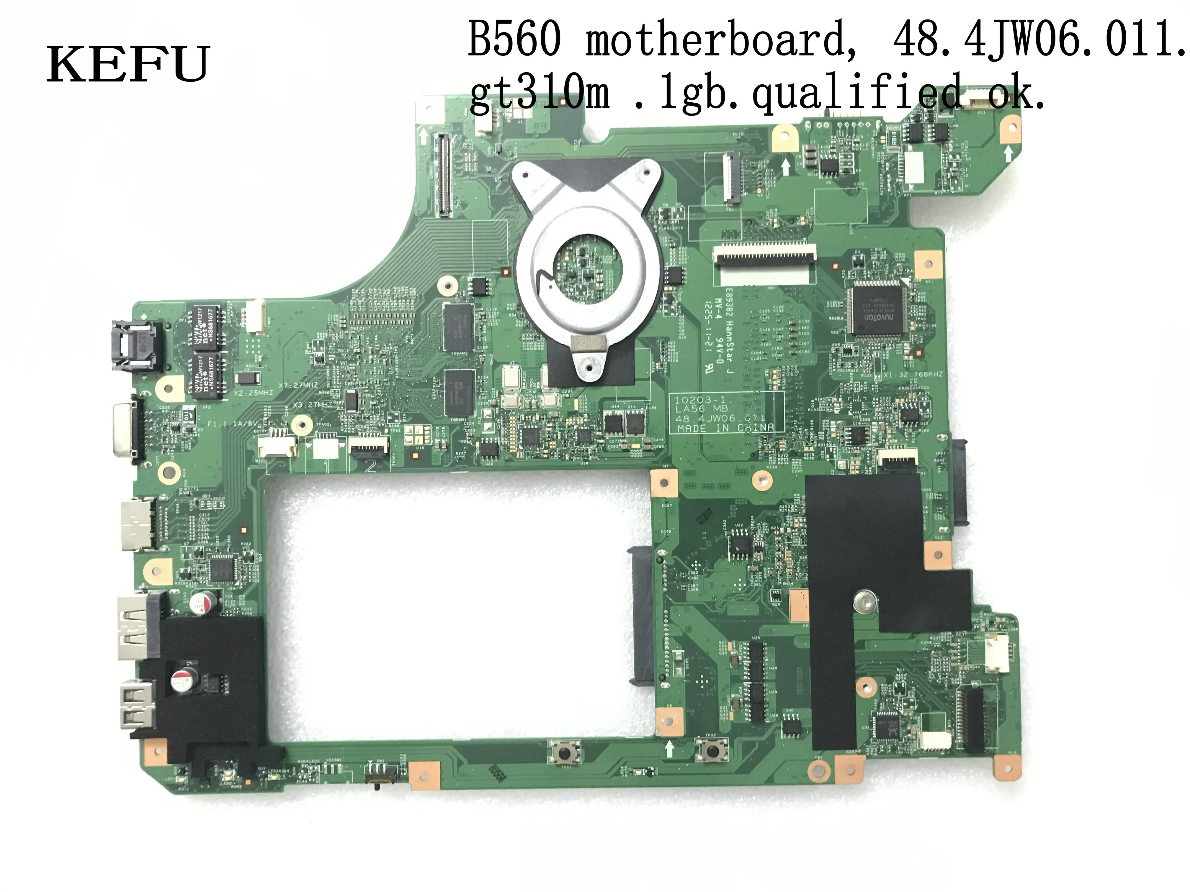 KEFU сток, 10203-1 LA56 MB 48.4JW06.011 для lenovo B560 материнская плата для ноутбука, GT310M 1GB(не подходит v560, квалифицированный ОК