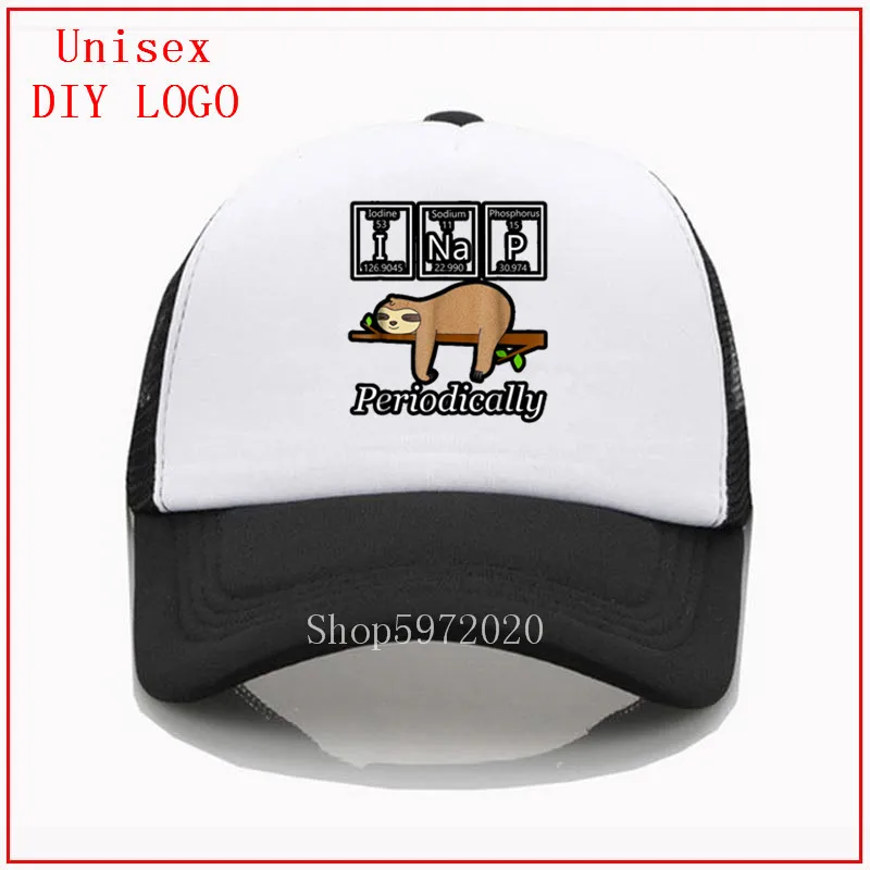 Funny Science Sloth Shirt I Nap Periodically Sloths Lovers women baseball cap fitted hat anime dad Caps trendy pop | Аксессуары для