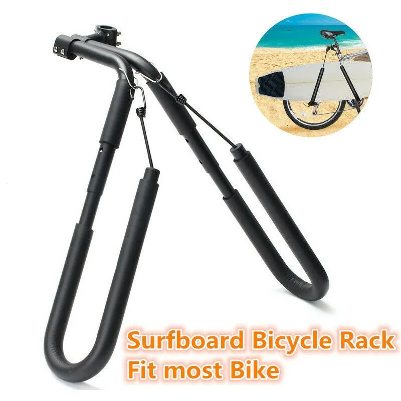 

Surfboard Wakeboard Bicycle Surfing Carrier Rack Bike Skimboard New Side Kiteboard Holder to Seat Posts AU Stock