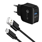 Зарядное устройство для телефонов Xiaomi POCO M3, Redmi 9AT, Note 9, 8, 7, быстрая зарядка QC 3,0, кабель USB Type-C Micro, зарядный кабель Honor 9A, 9X, 10X, 10, 20 lite